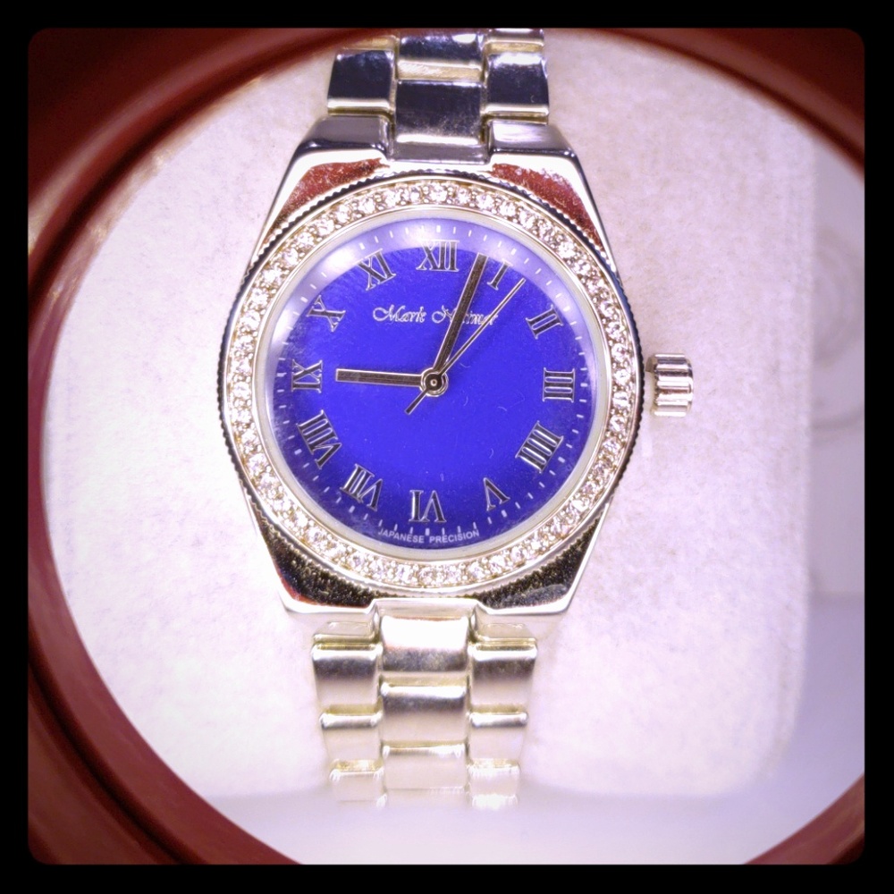 Mark Haimer Dressy  Fashion  CZ Silver Watch